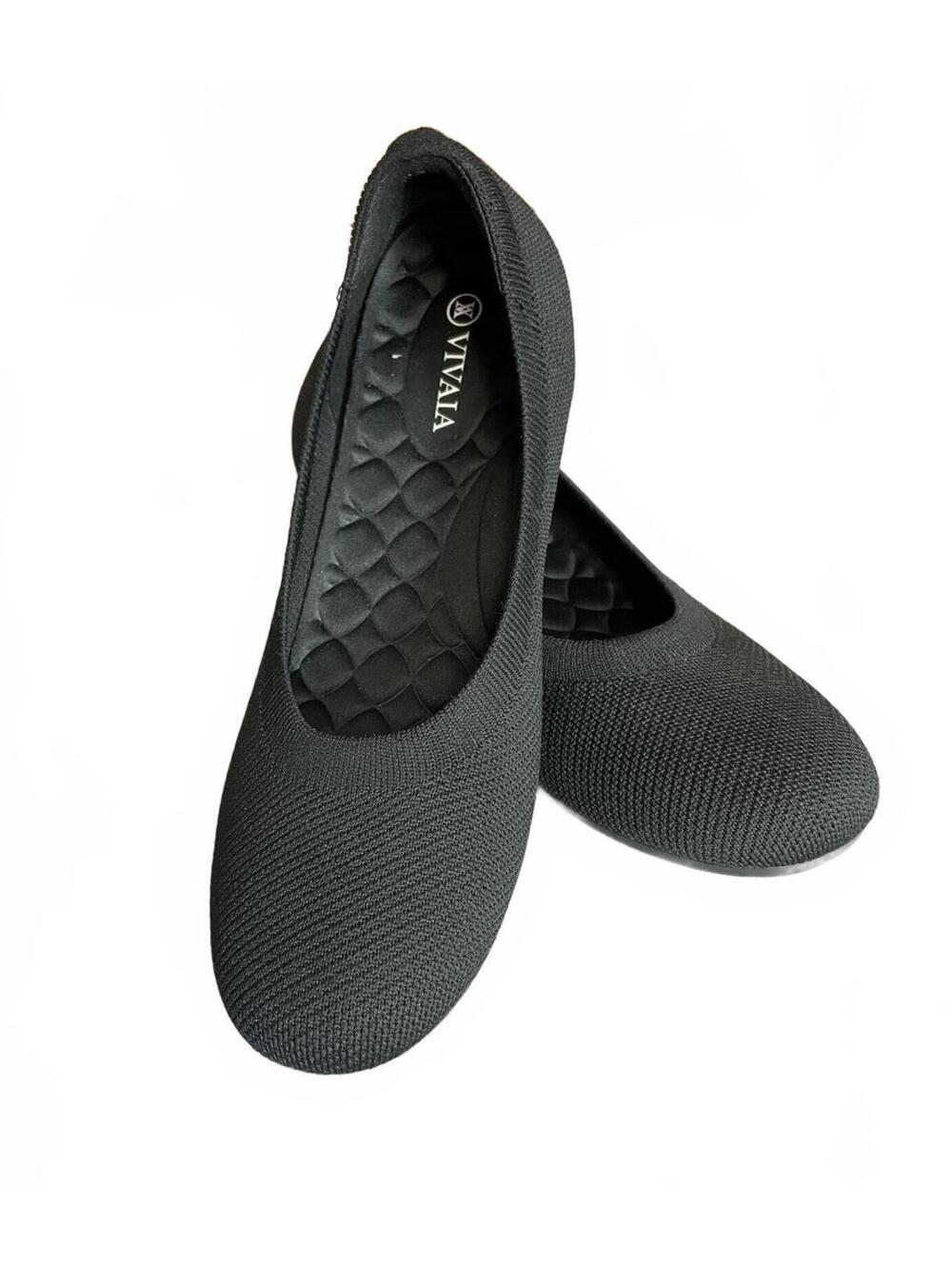 Vivaia Claire knit slip-on ballet flats round toe 9